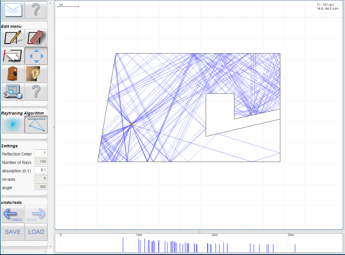 screenshot of the amray raytracing sketchpad